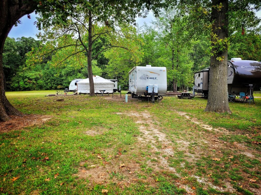 photo of our campsite at sand creek