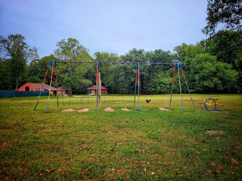 photo of campground swingset