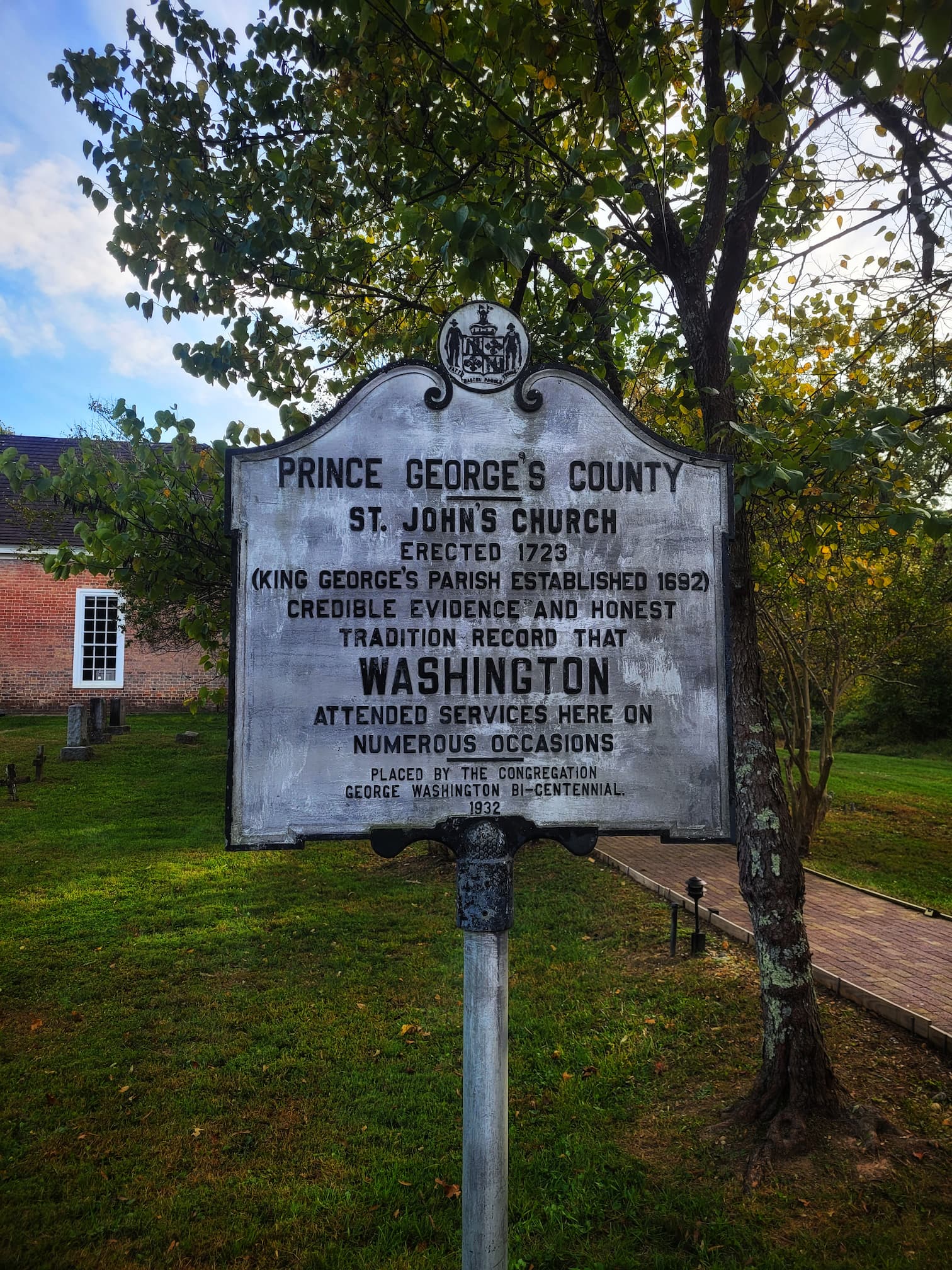 photo of historic sign at st john's church