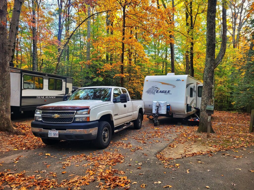 photo of our truck and rv