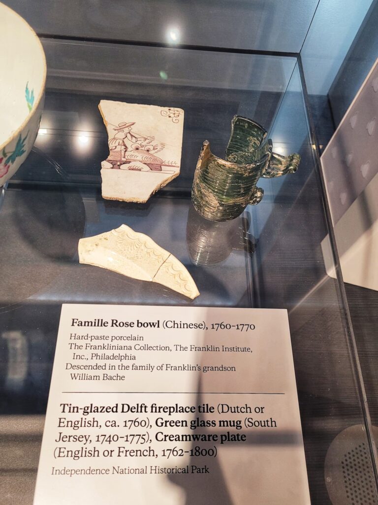 photo of artifacts from ben franklin museum