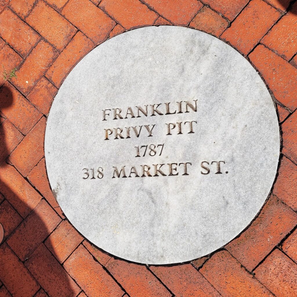 photo of franklin privy pit marker