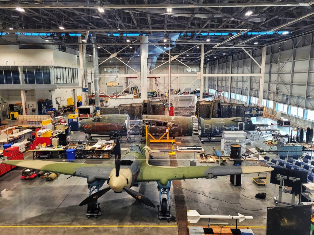 photo of air and space museum restoration hangar