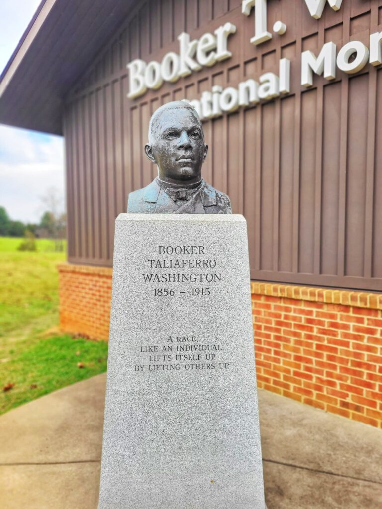 photo of bust of booker t washington