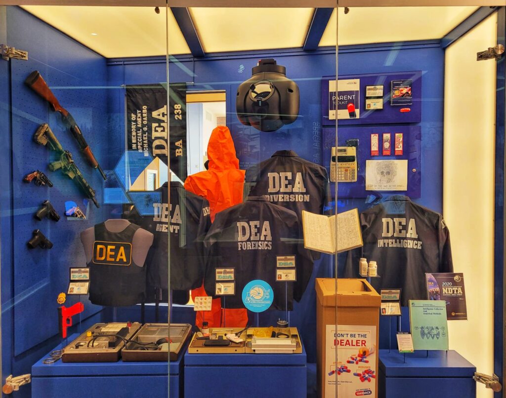 photo of exhibit of dea artifacts