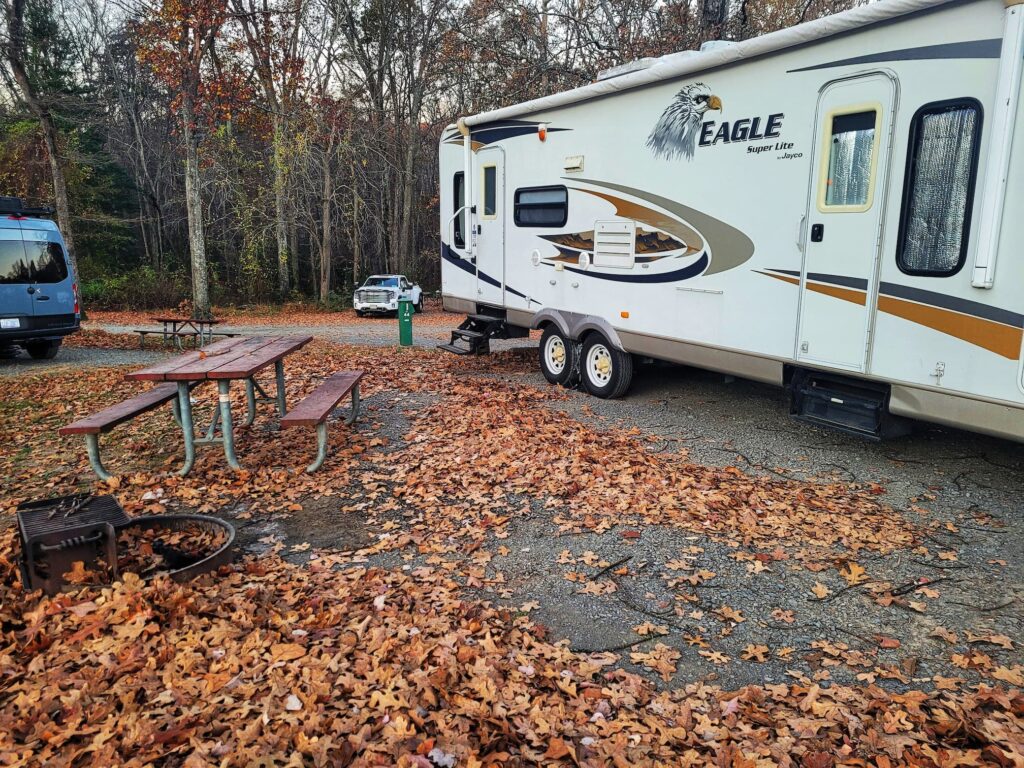 photo of lake fairfax park campsite