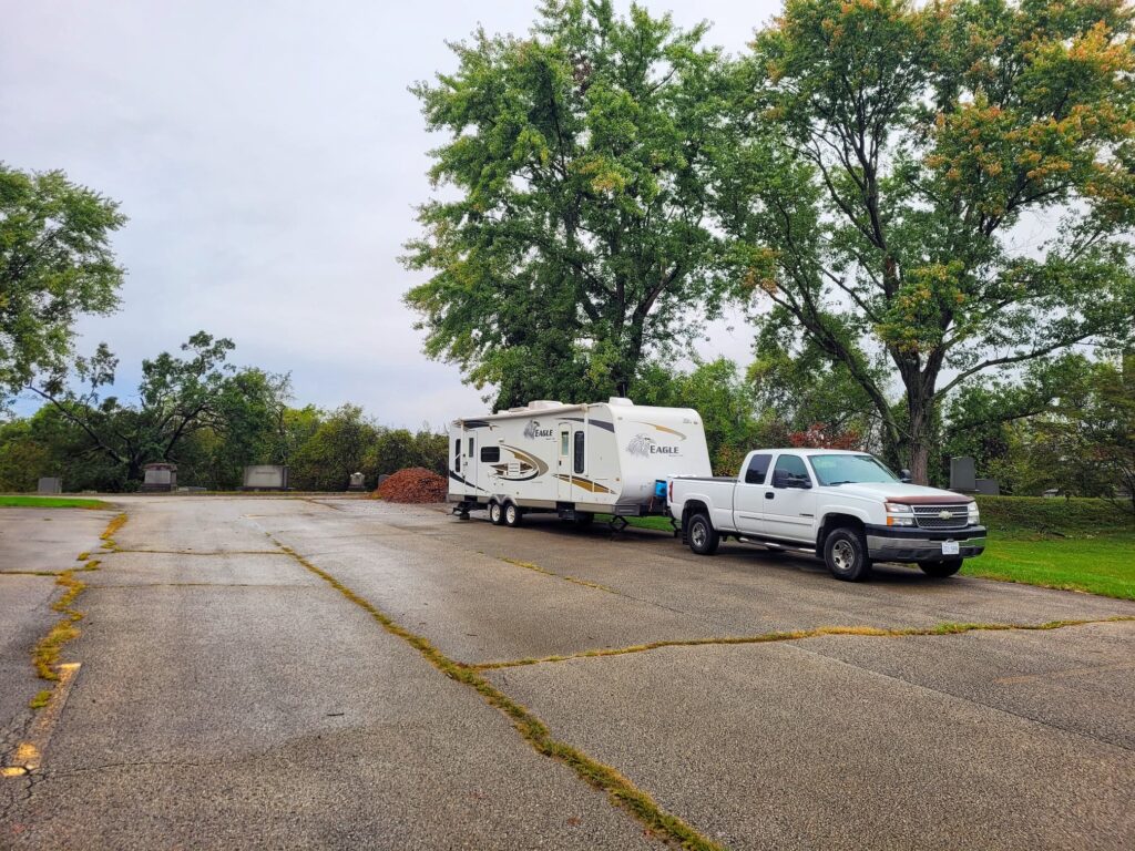 photo of harvest hosts campsite at unity community church