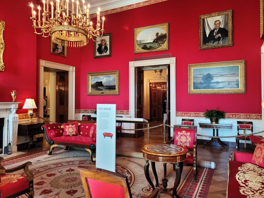 photo of white house red room