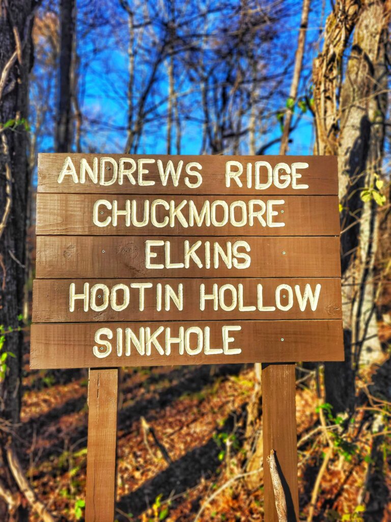 photo of norris dam state park trail signs