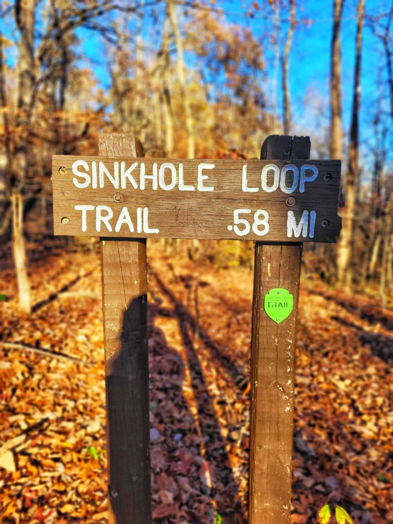 photo of trail sign at norris dam