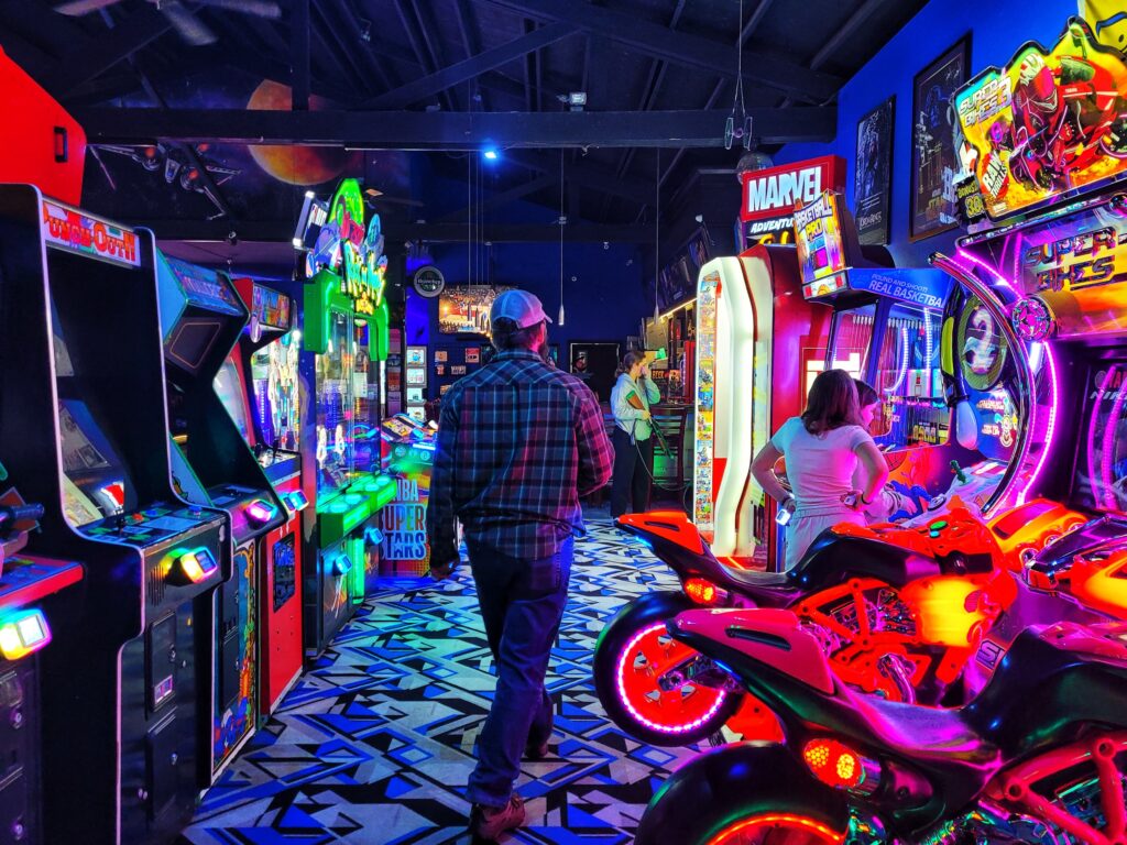 photo of josh at game over arcade