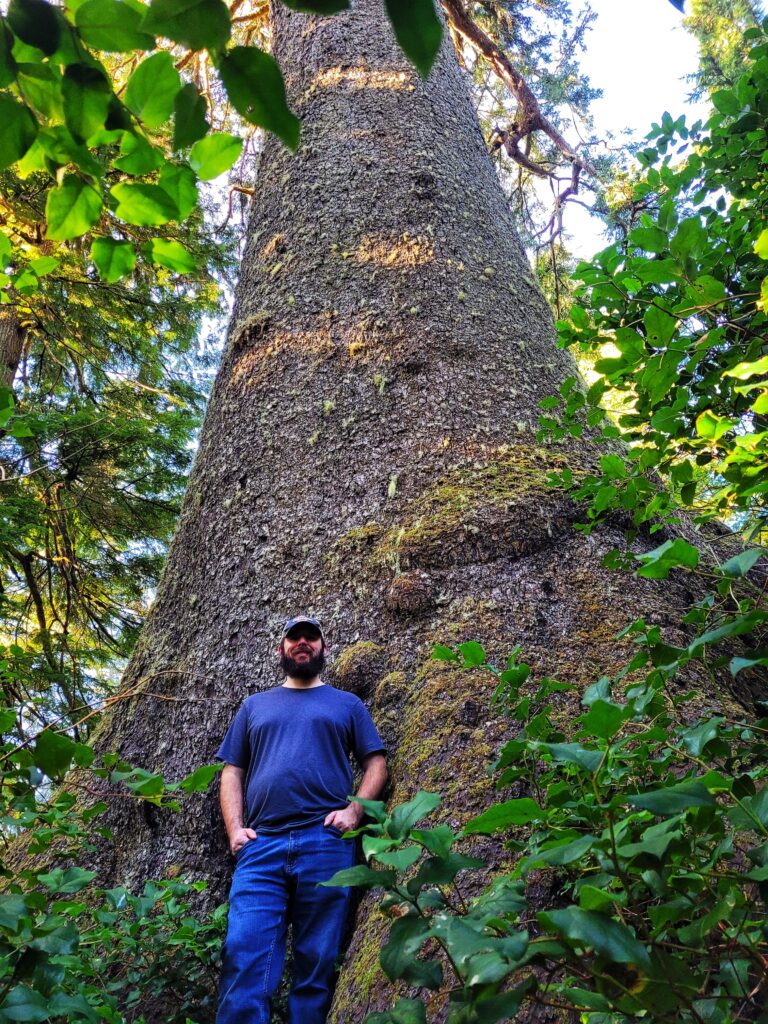 photo of josh with champion sitka spruce