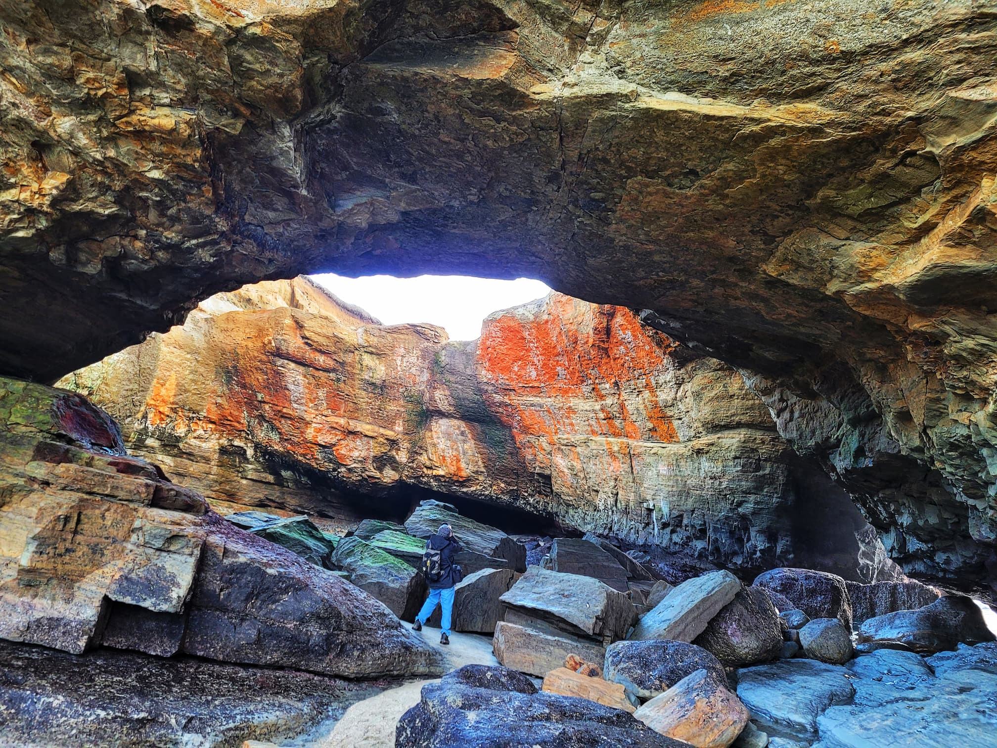 photo of devil's punchbowl from below