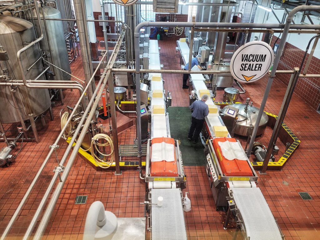 photo of tillamook creamery factory floor