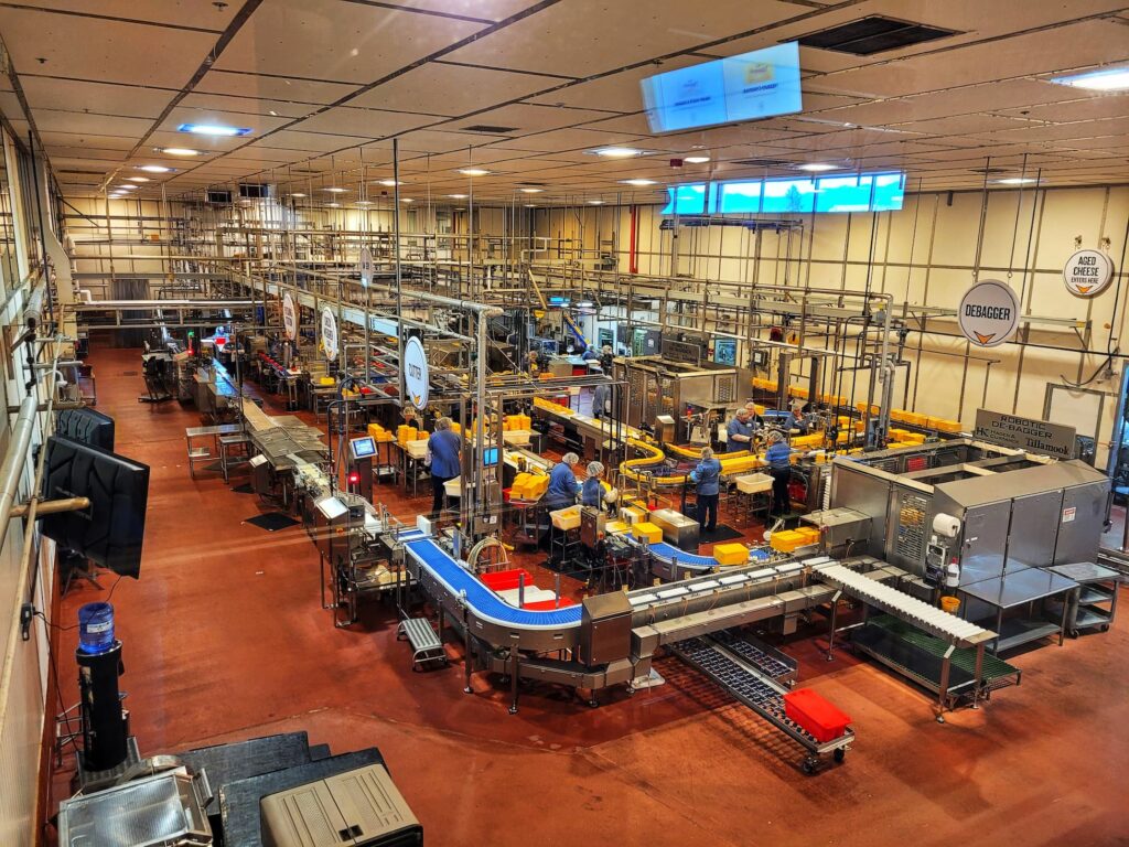 photo of tillamook creamery factory floor