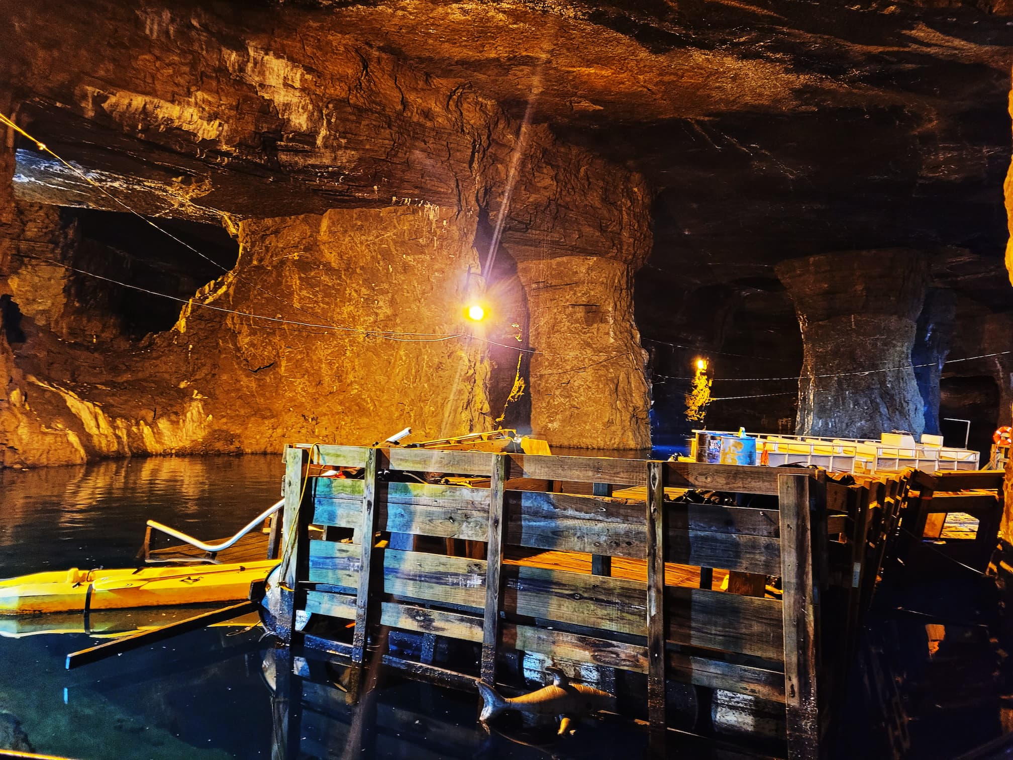 photo of bonne terre mine diving docks