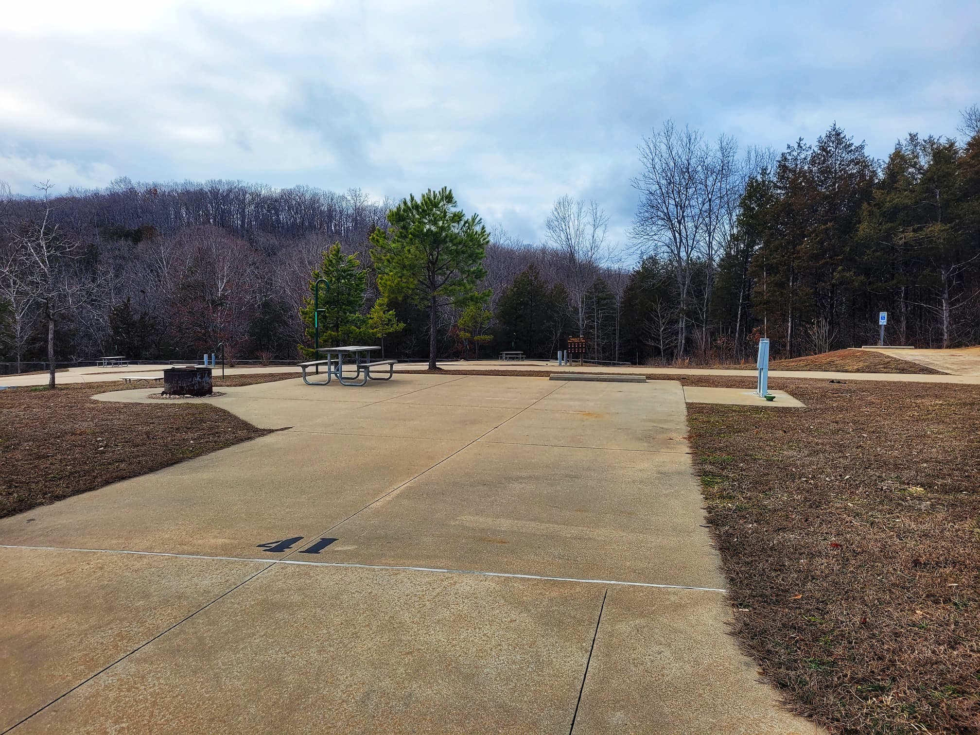 photo of empty campsite at echo bluff