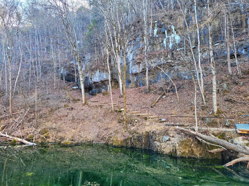 photo of round spring cave entrance