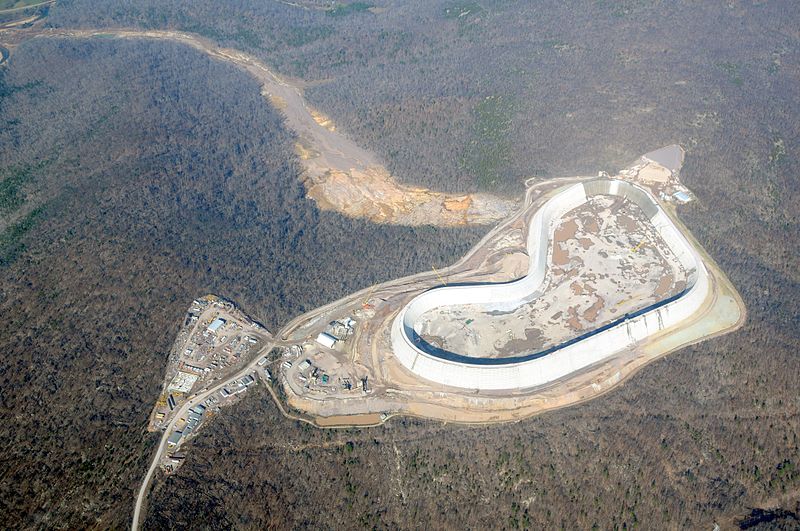 aerial photo of taum sauk reservoir