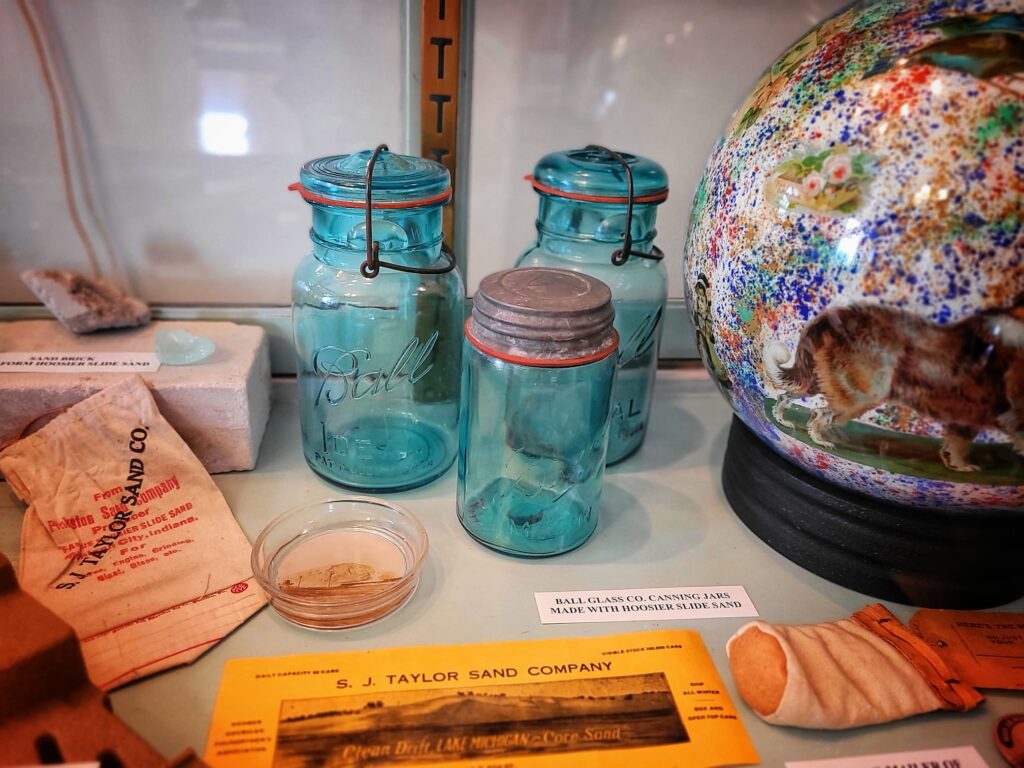 photo of ball jars made with hoosier slide sand