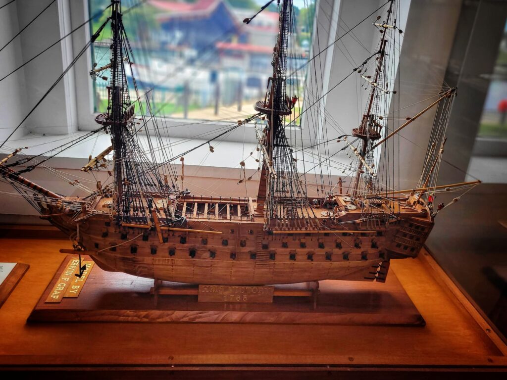 photo of model ship