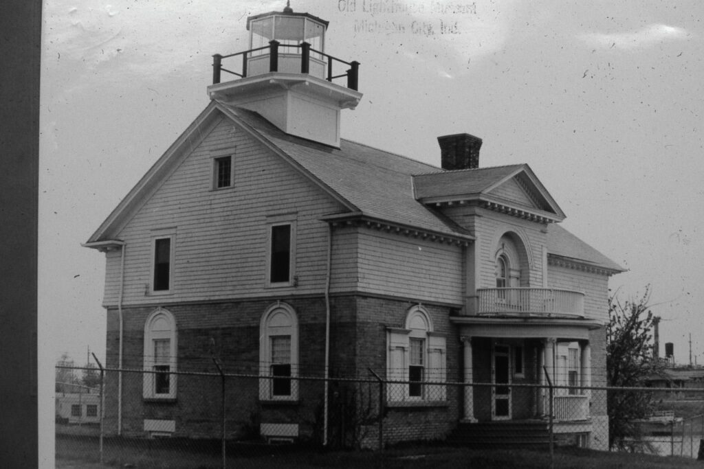 historic photo of michigan city old lighthouse