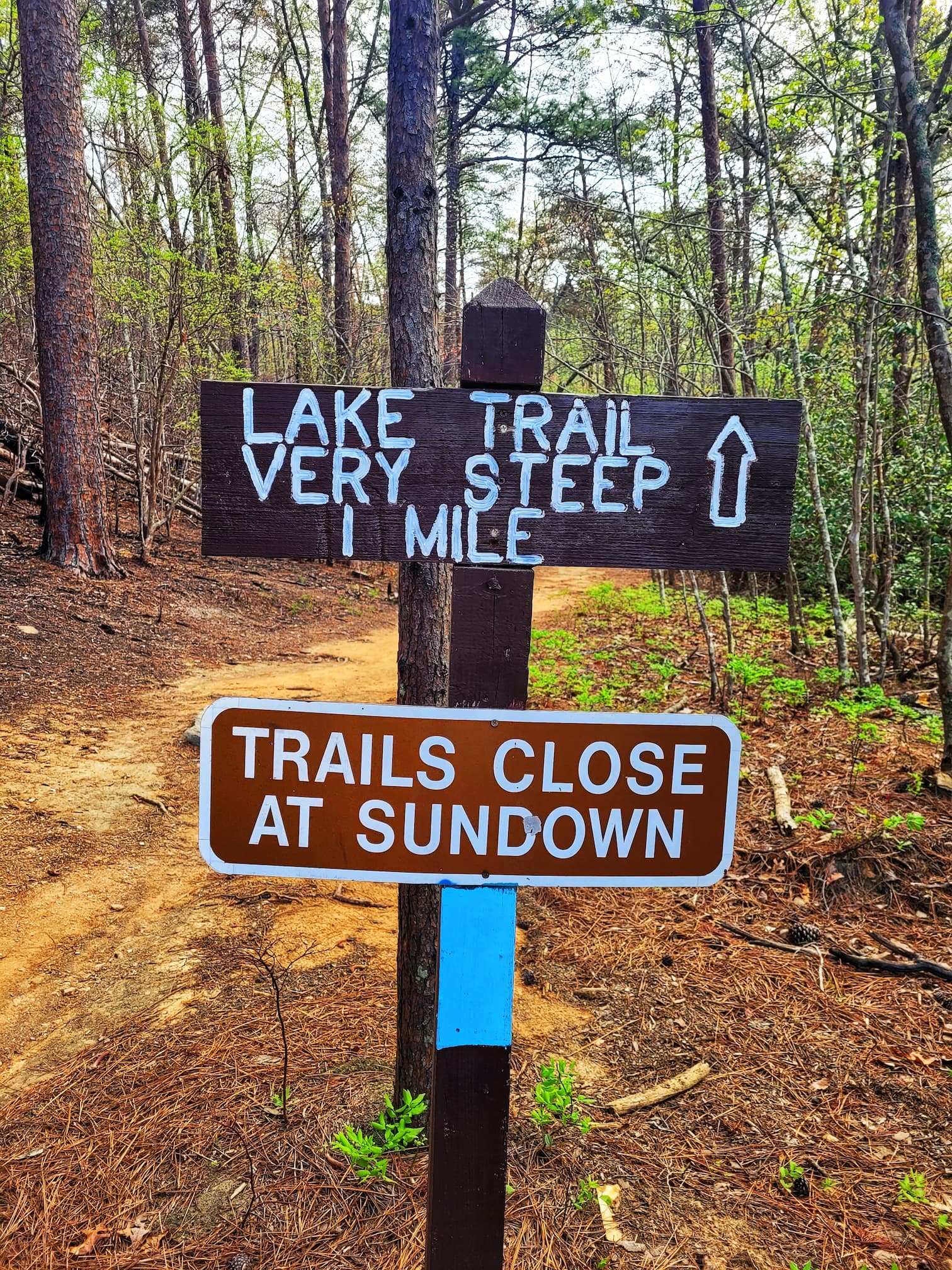 photo of lake trail sign