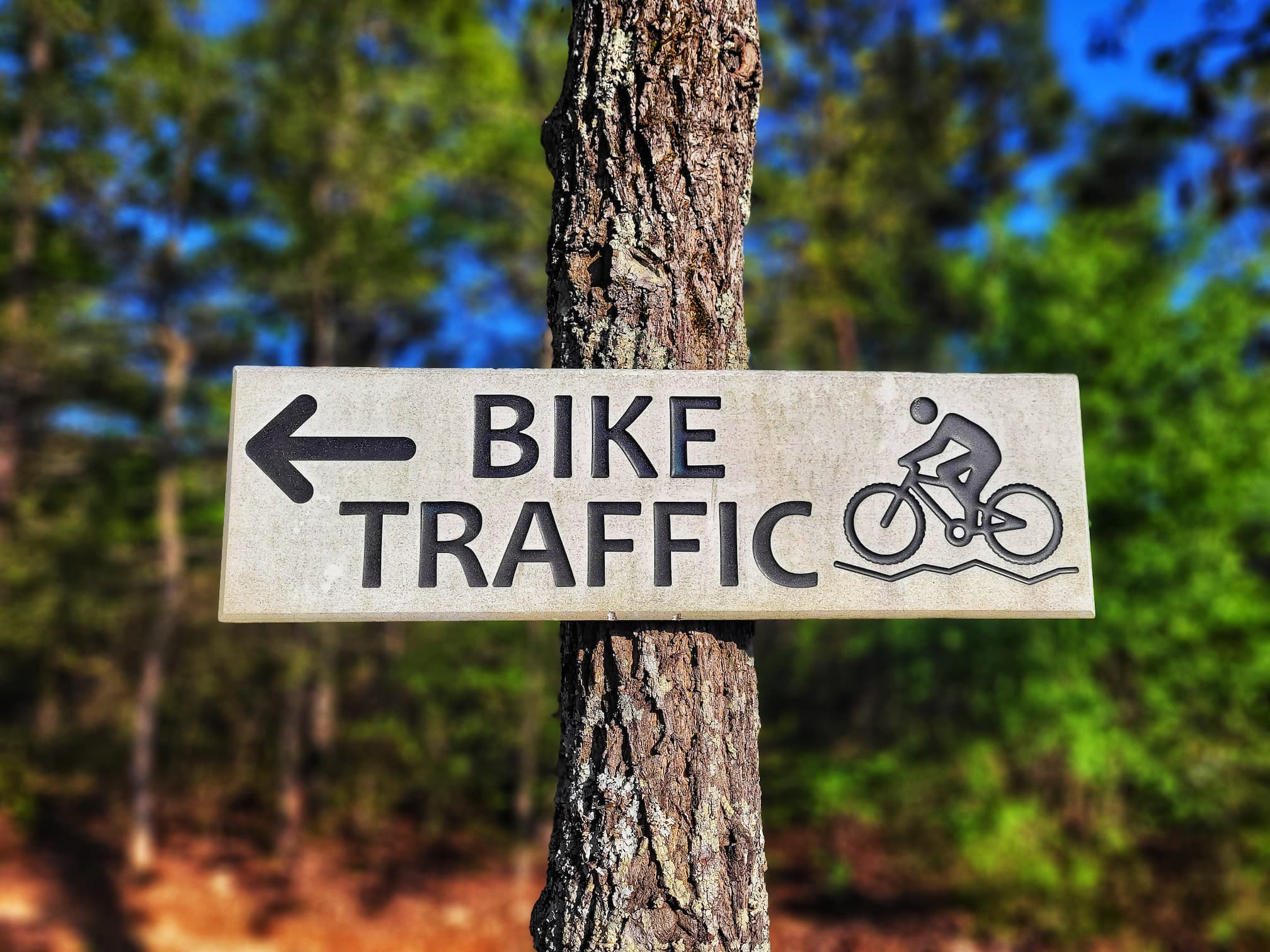 photo of coldwater mountain bike sign