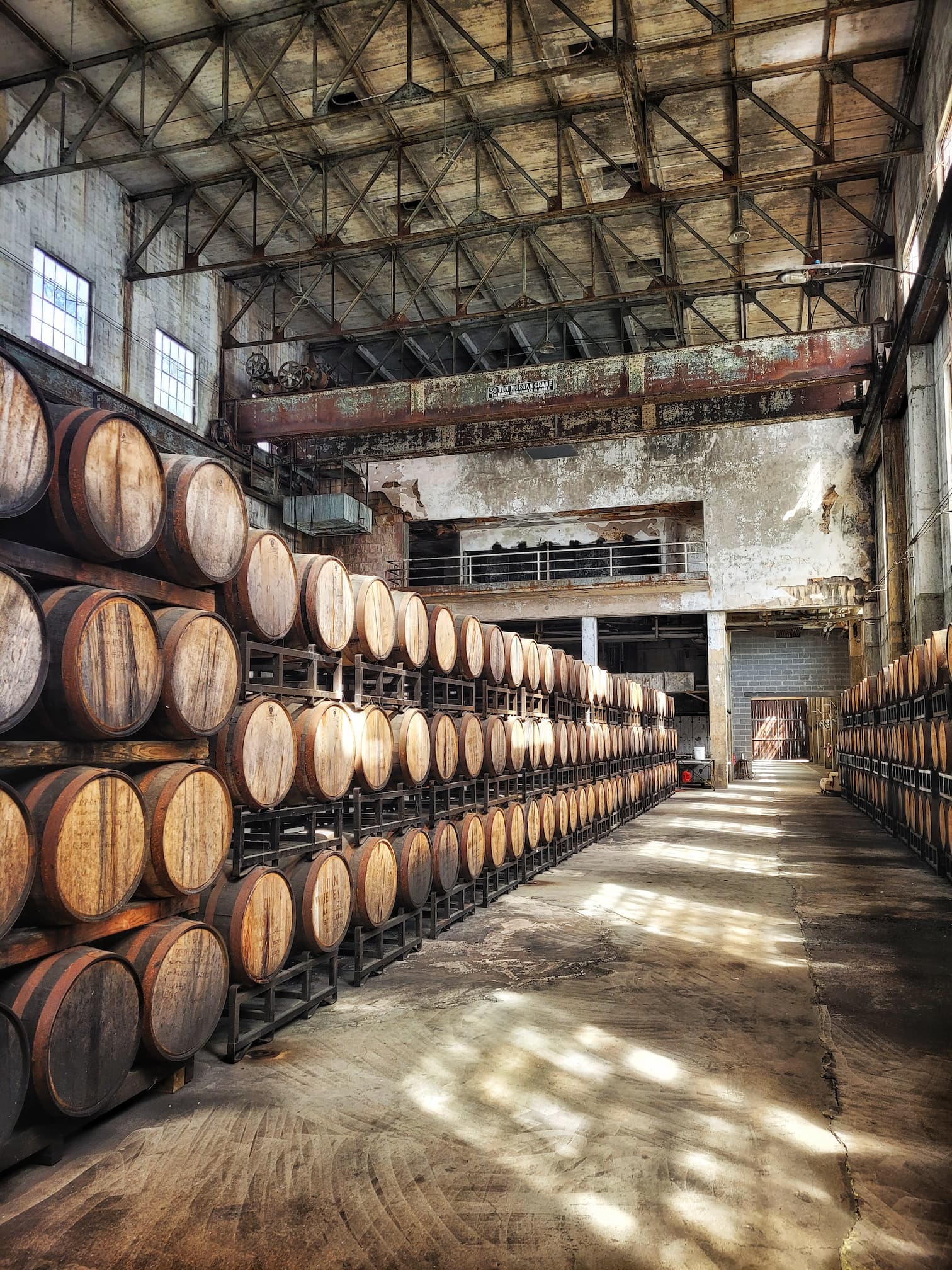 photo of dam whiskey co barrels