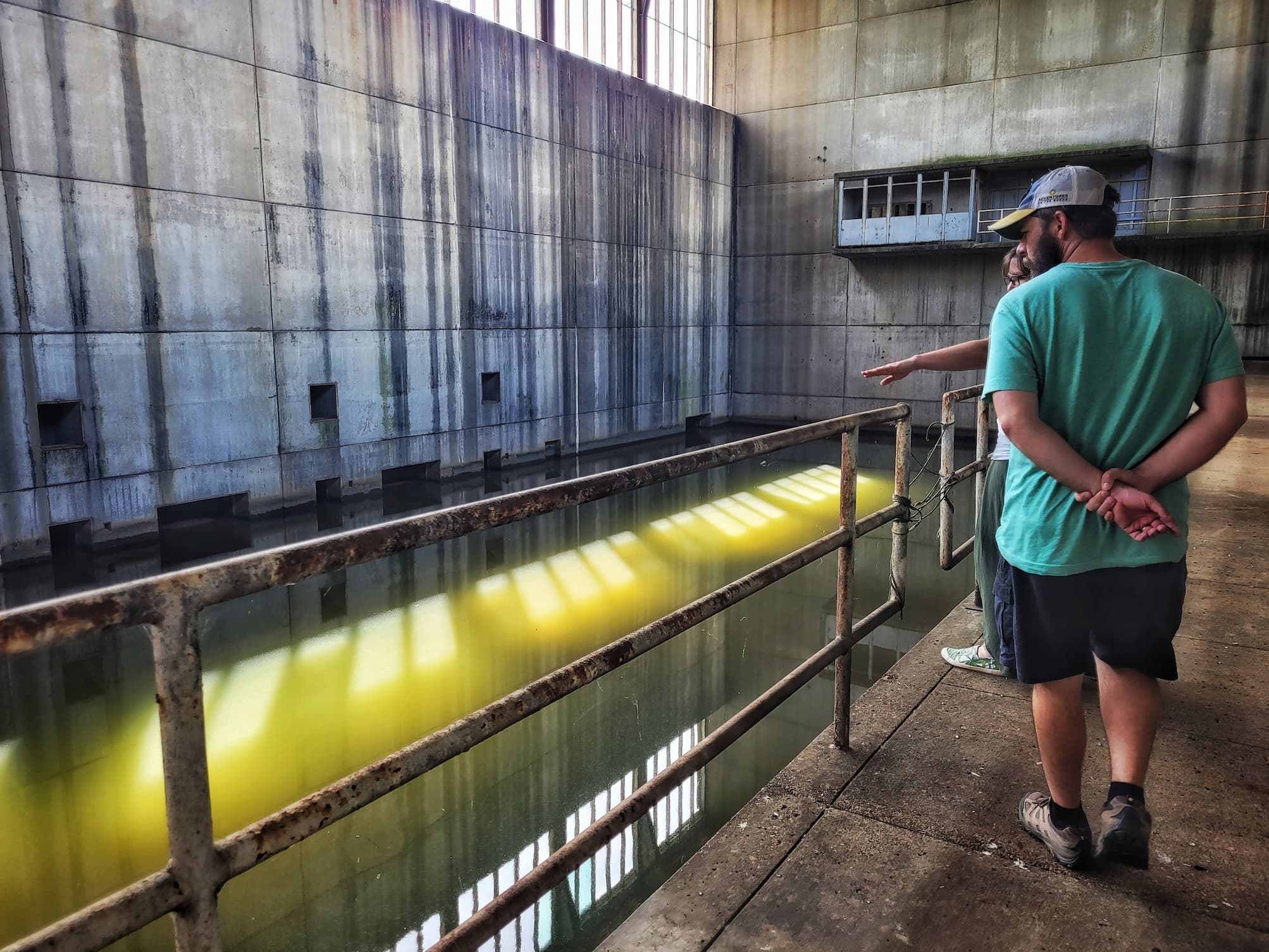 photo of josh inside hales bar dam