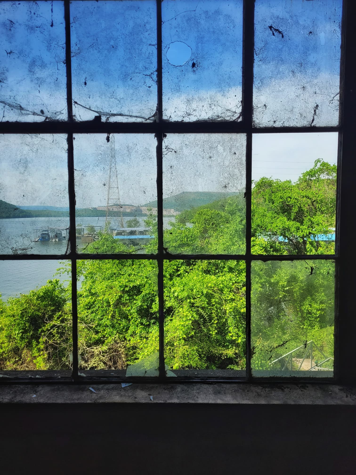 photo of hales bar marina from inside dam powerhouse