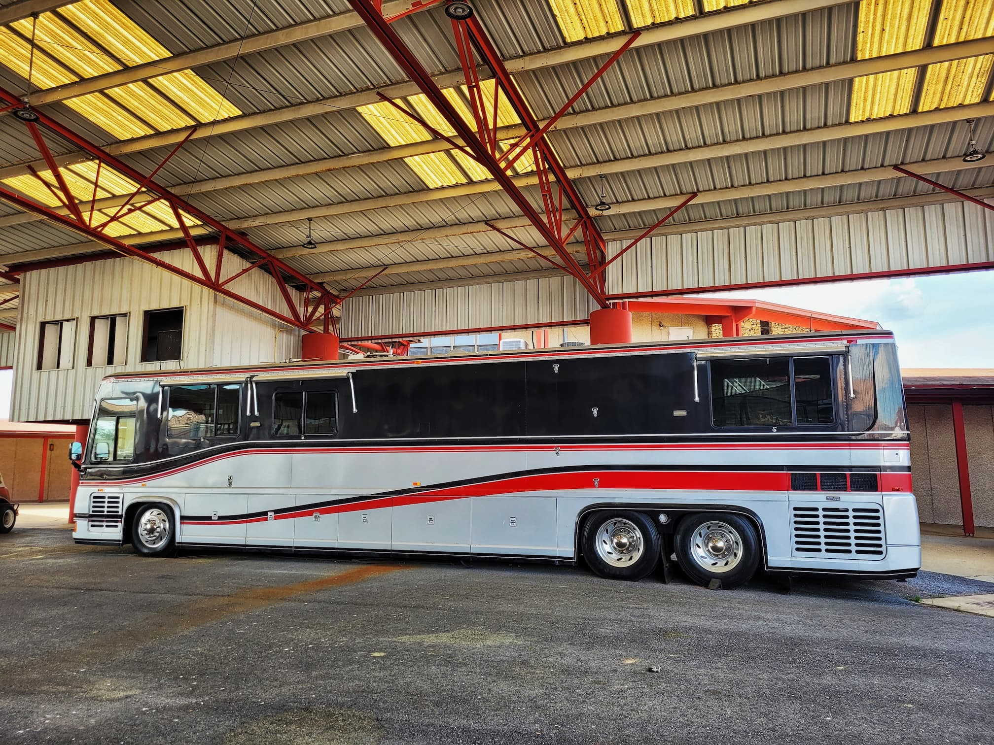 photo of dale earnhardt motor coach