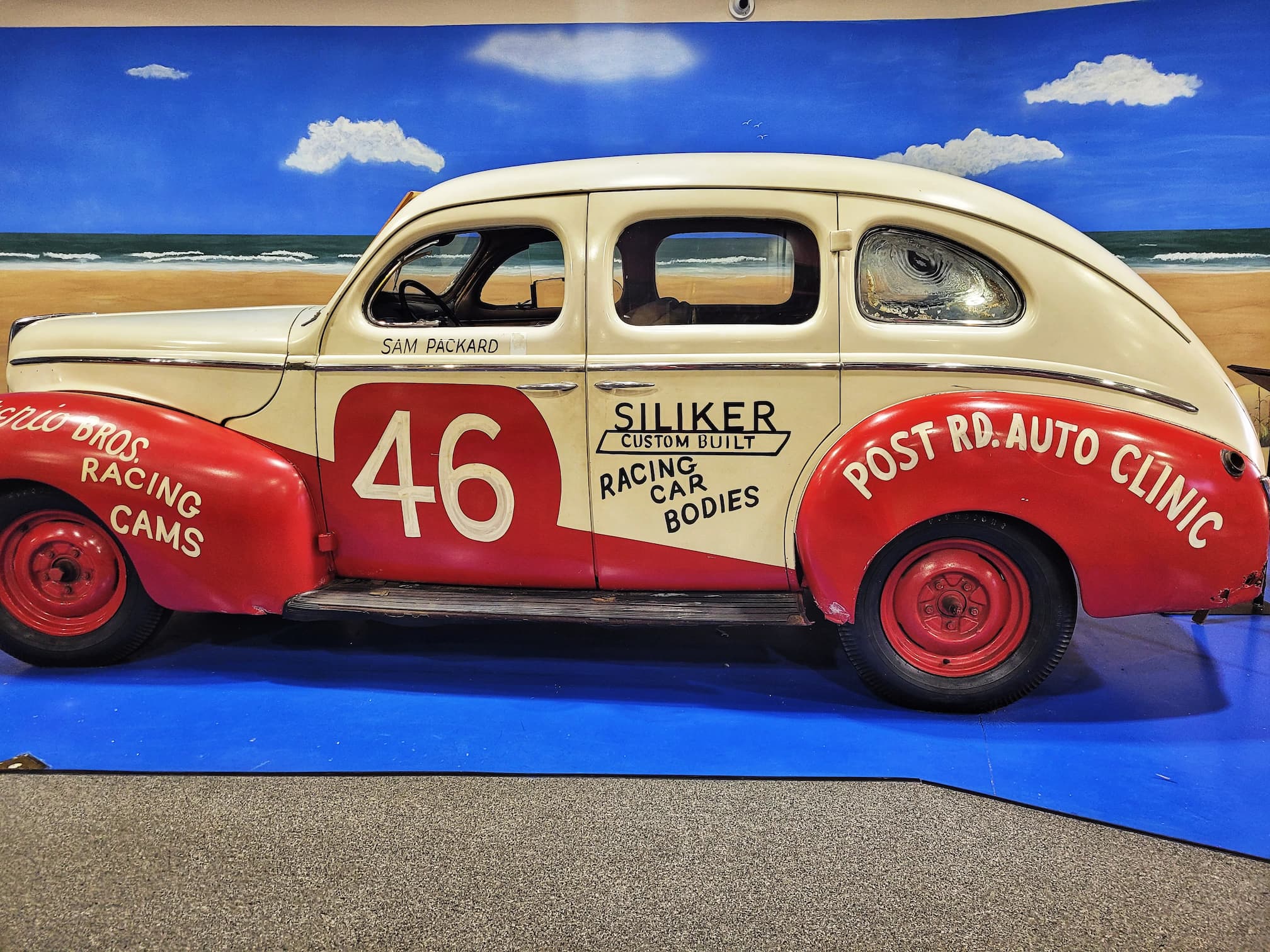 photo of packard racing car