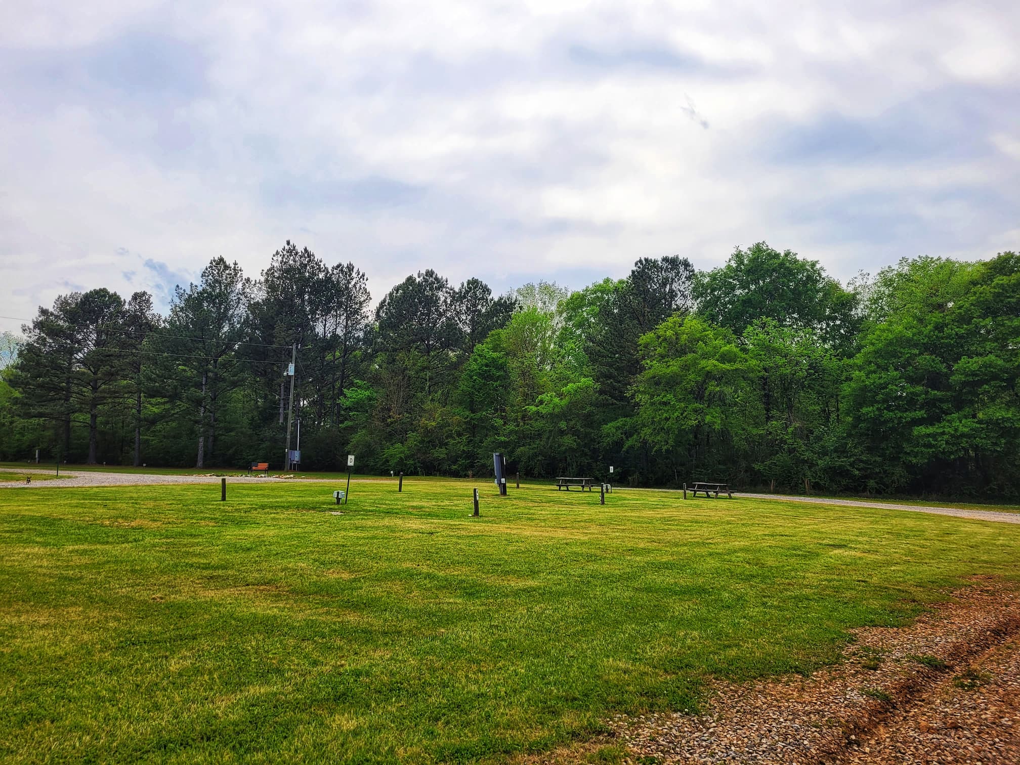 photo of empty campsites at talladega pit stop