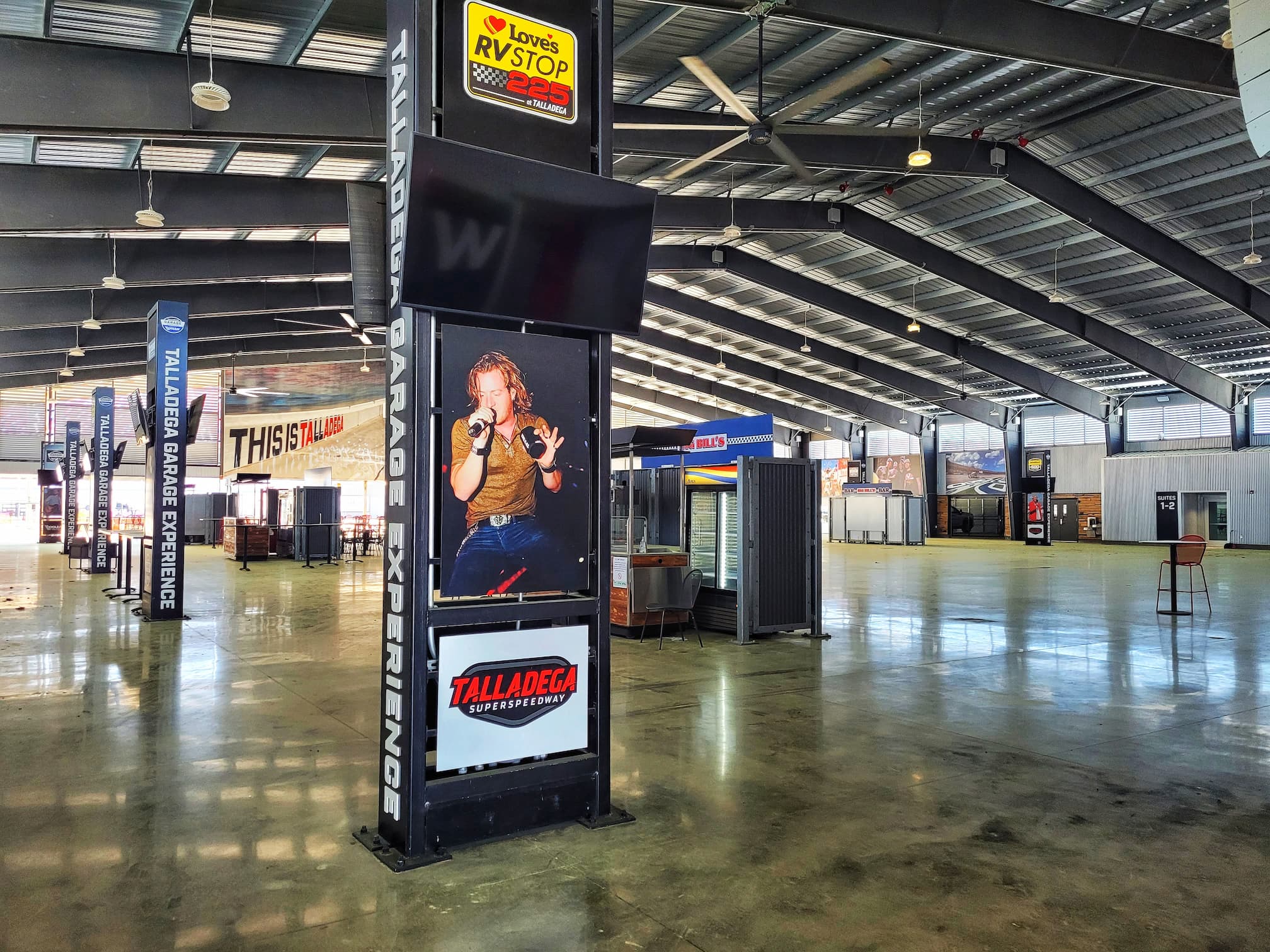 photo of talladega superspeedway garage experience