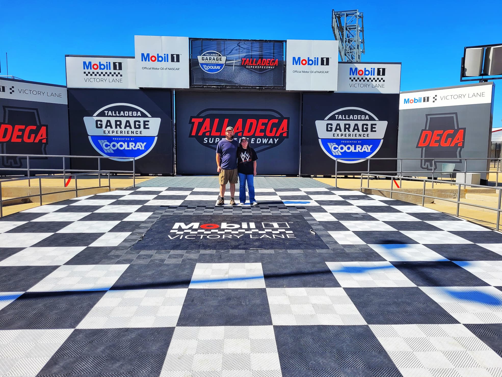photo of us at talladega superspeedway