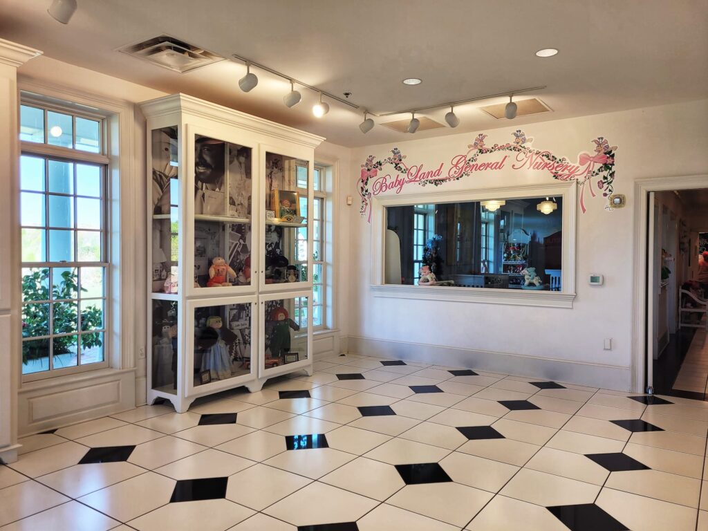 photo of babyland museum cases