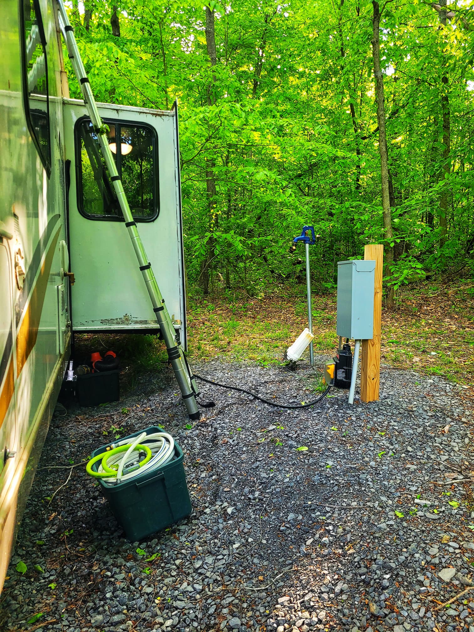 photo of our campsite hookups