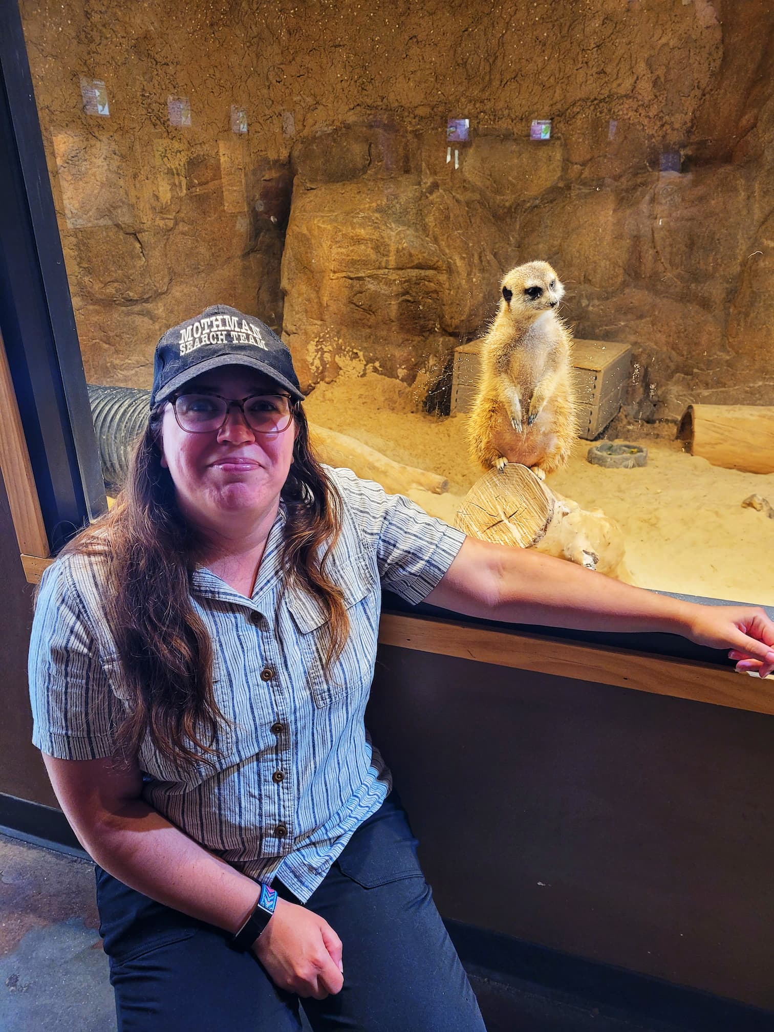 photo of jen with meerkat