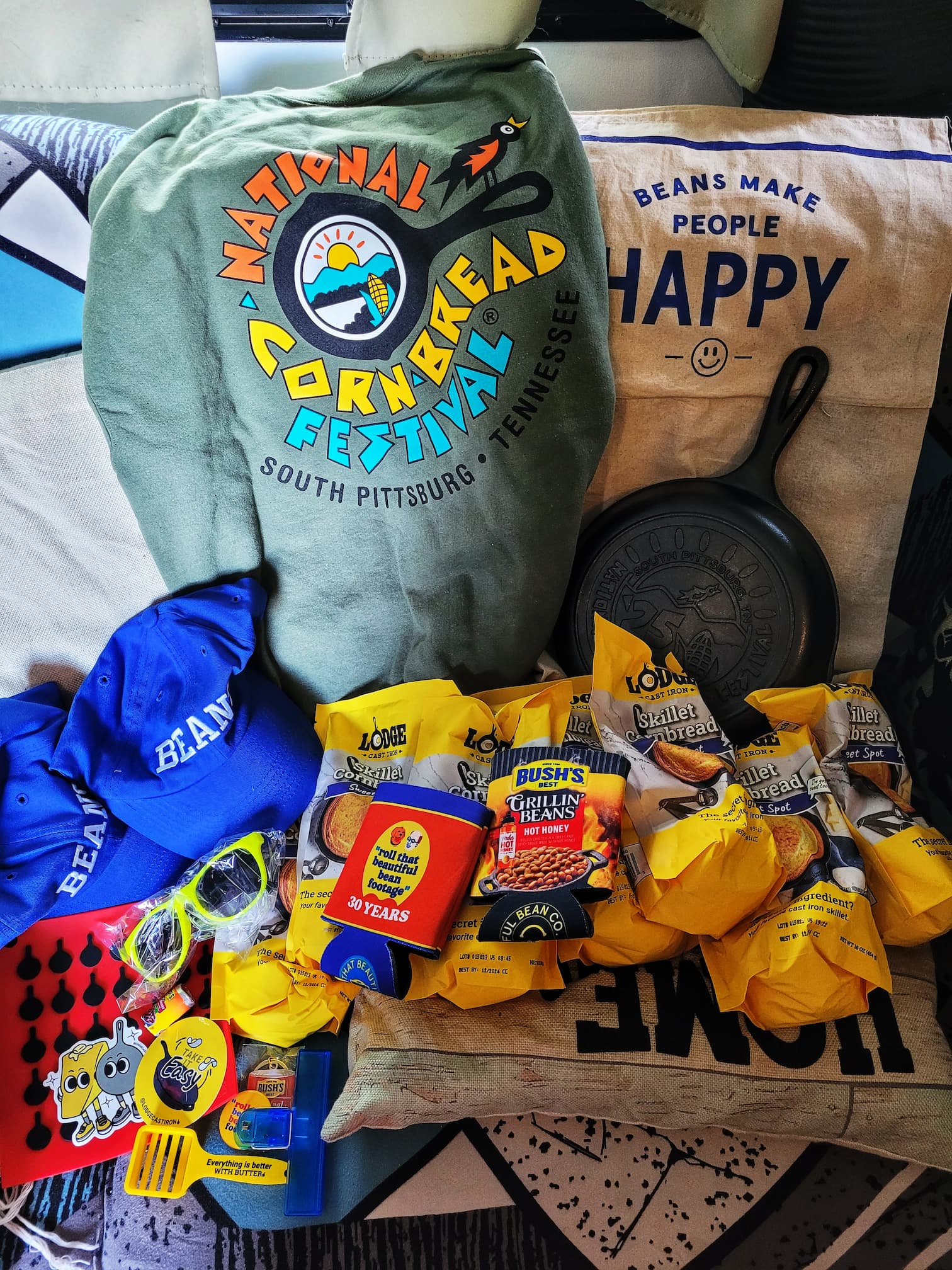 photo of cornbread festival merch