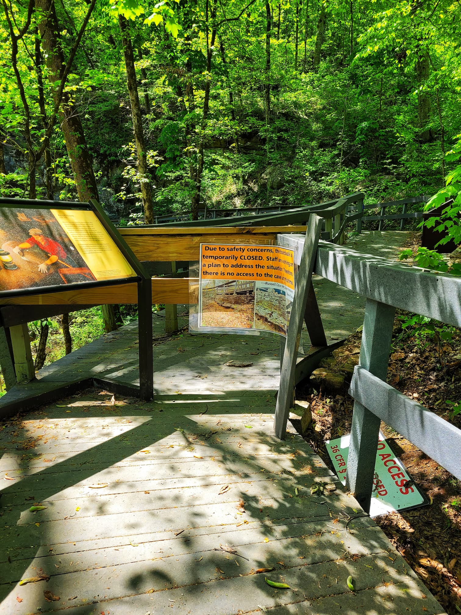photo of russell cave signs