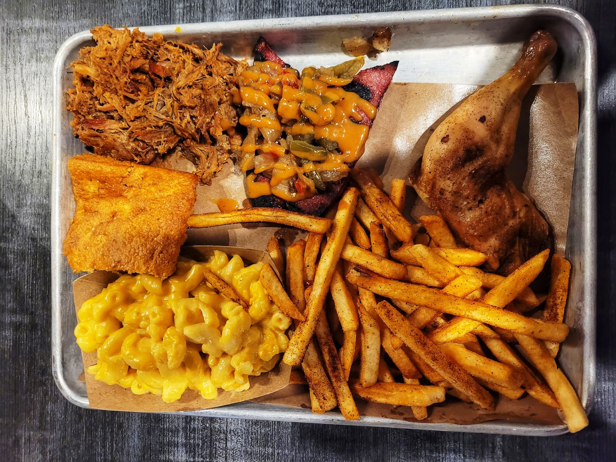photo of sticky fingers barbecue platter