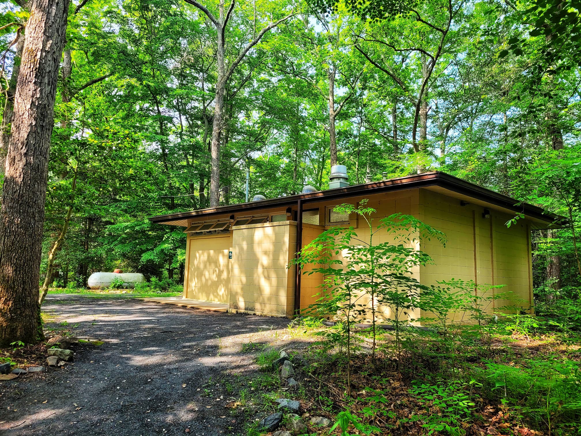 photo of cedarville state forest shower house