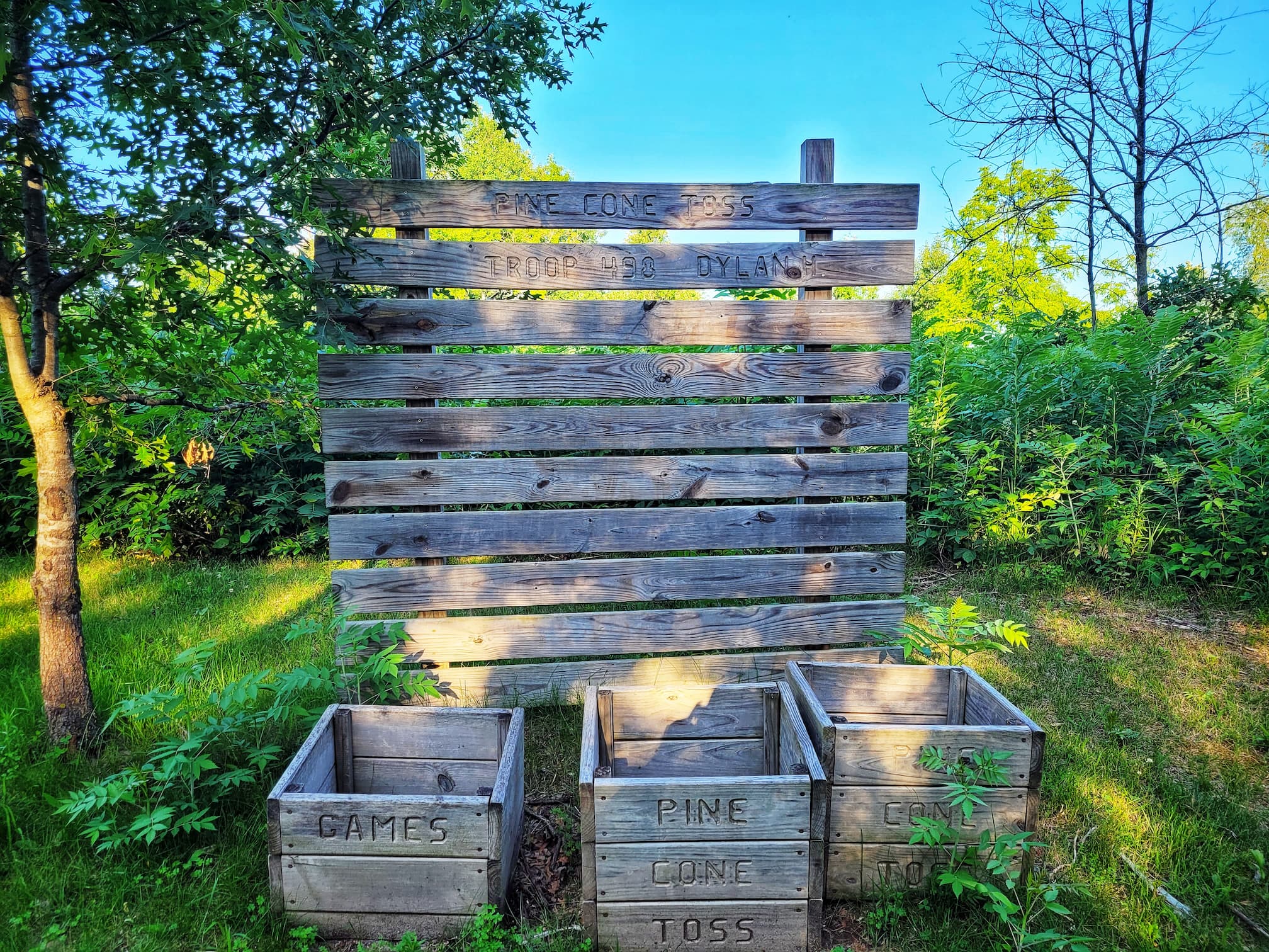 photo of chester woods pinecone toss