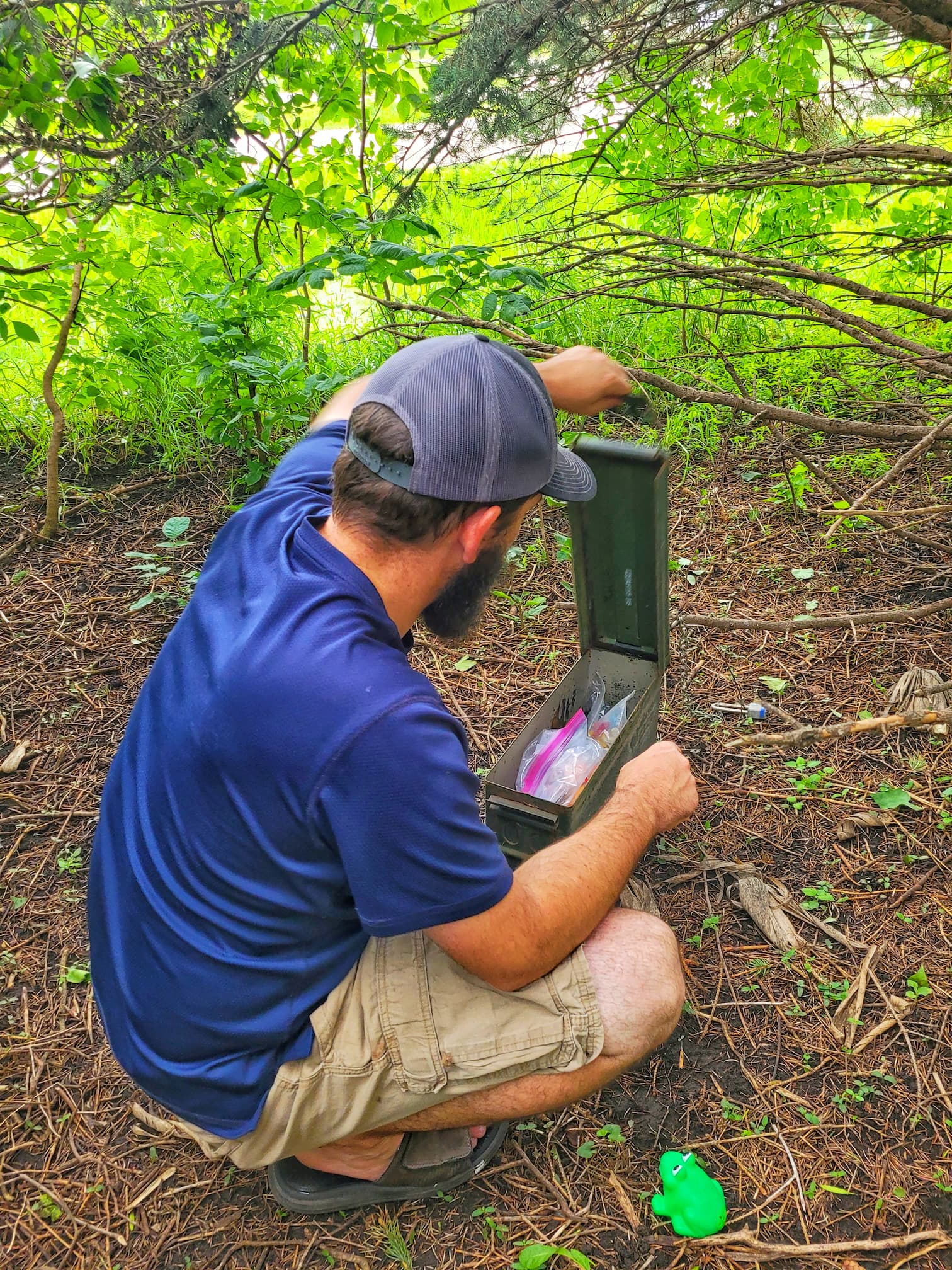 photo of josh geocaching