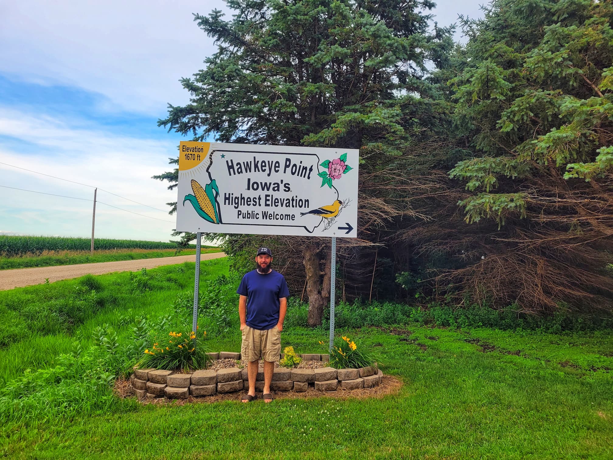 photo of josh at iowa highpoint