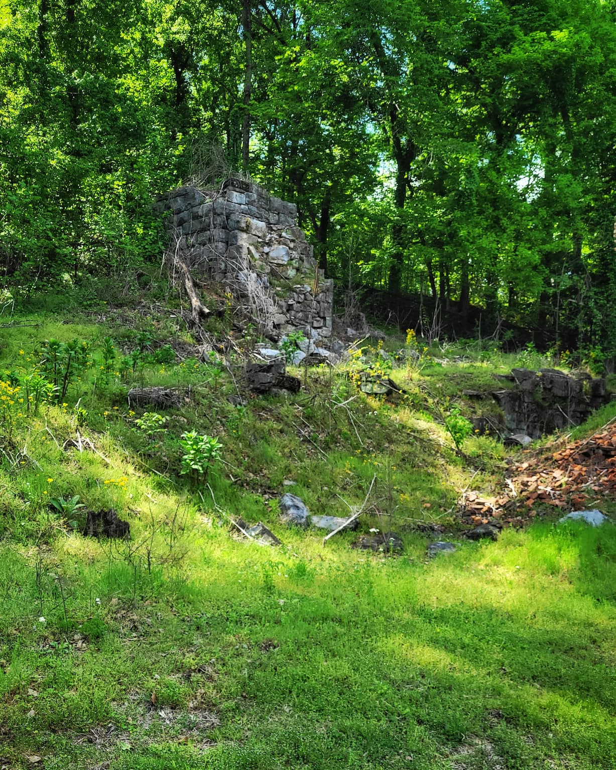 photo of abandoned iron furnace