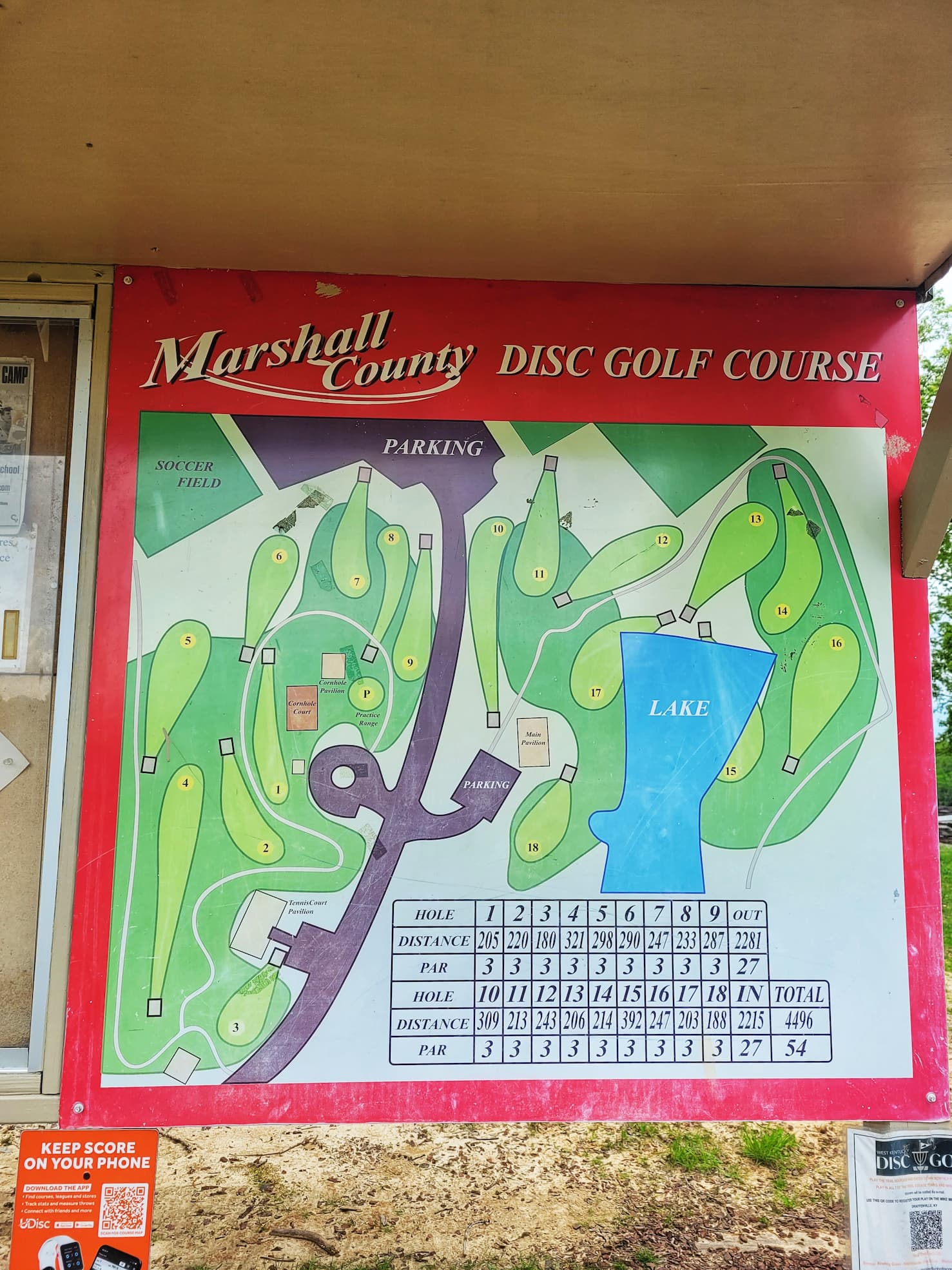 photo of miller park disc golf course map