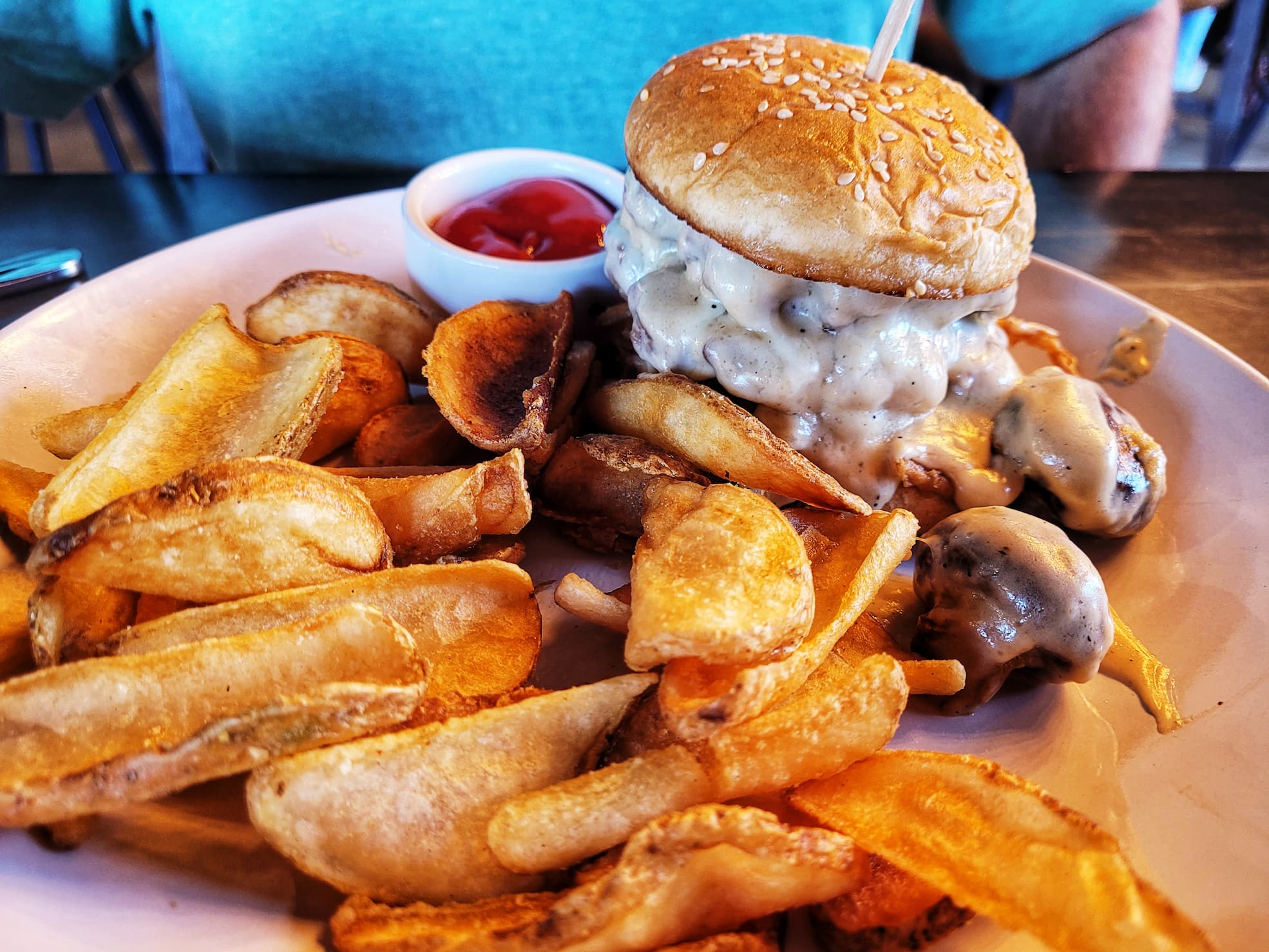 photo of burger from salty steer