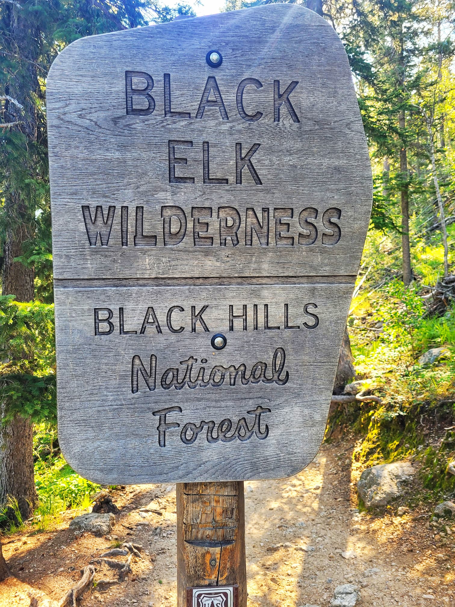 photo of black elk wilderness sign
